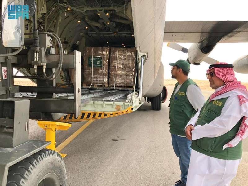 وصول الطائرة الإغاثية السعودية الـ 44 لإغاثة الشعب الفلسطيني في قطاع غزة التي يسيّرها مركز الملك سلمان للإغاثة