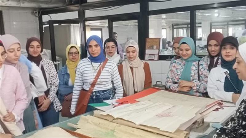 جولة لطلاب  آثار دمياط  في دار الكتب والوثائق بالقاهرة