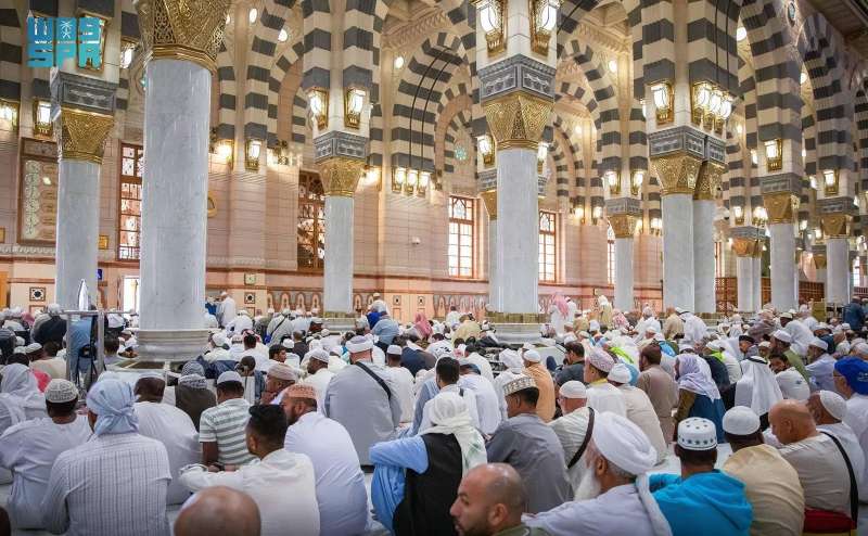 المسجد النبوي يستقبل أكثر من مليون وثلاثمائة ألف حاج منذ بدء موسم الحج